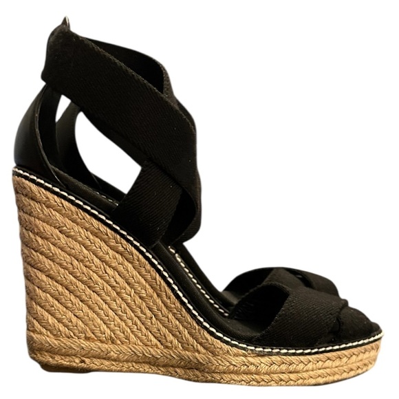 Tory Burch Adonis Black Wedge Espradrille - Picture 4 of 11